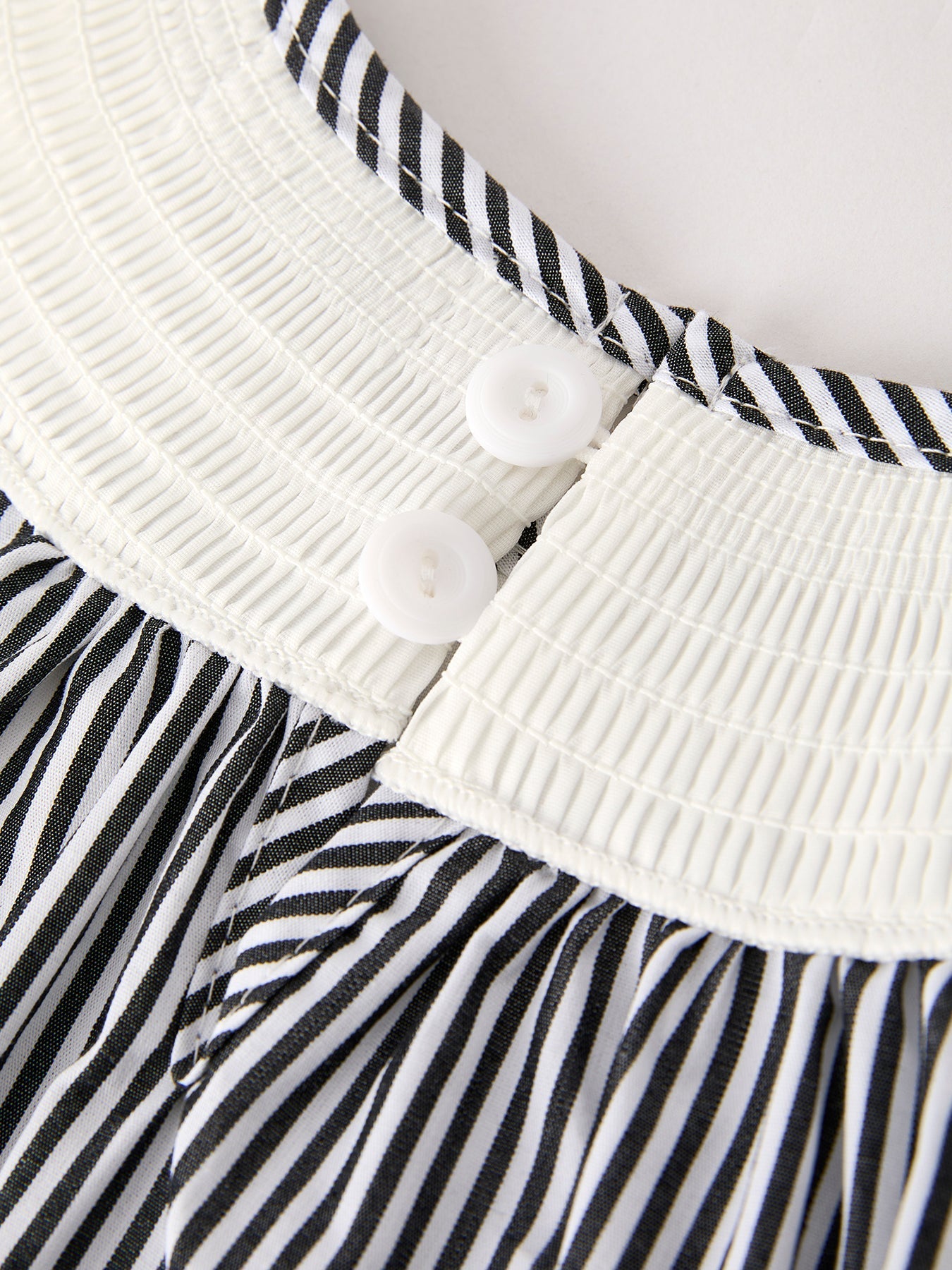 Halloween Striped "Trick Or Treat" Smock Embroidered Baby Girl Dress