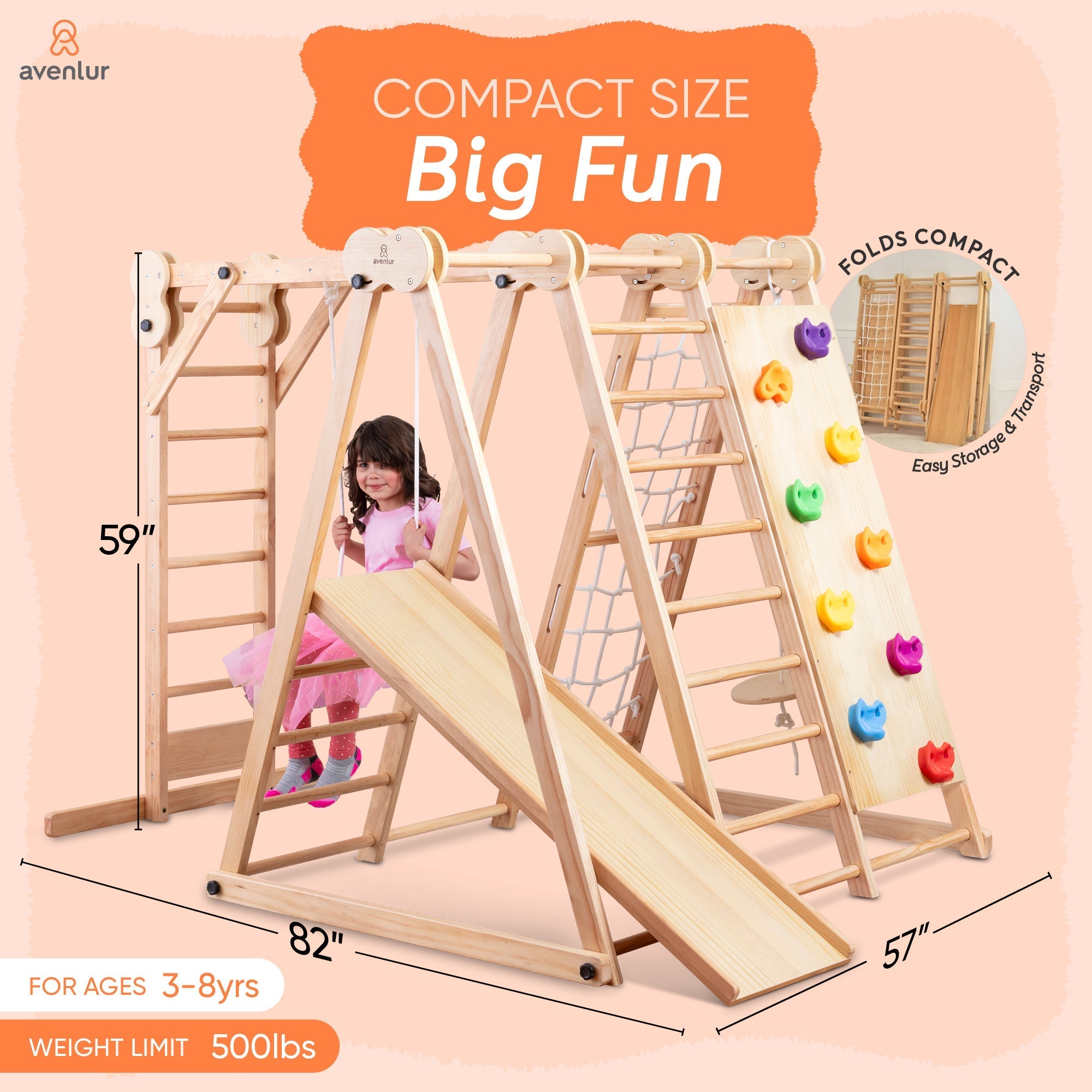 Chestnut | Foldable Jungle Gym