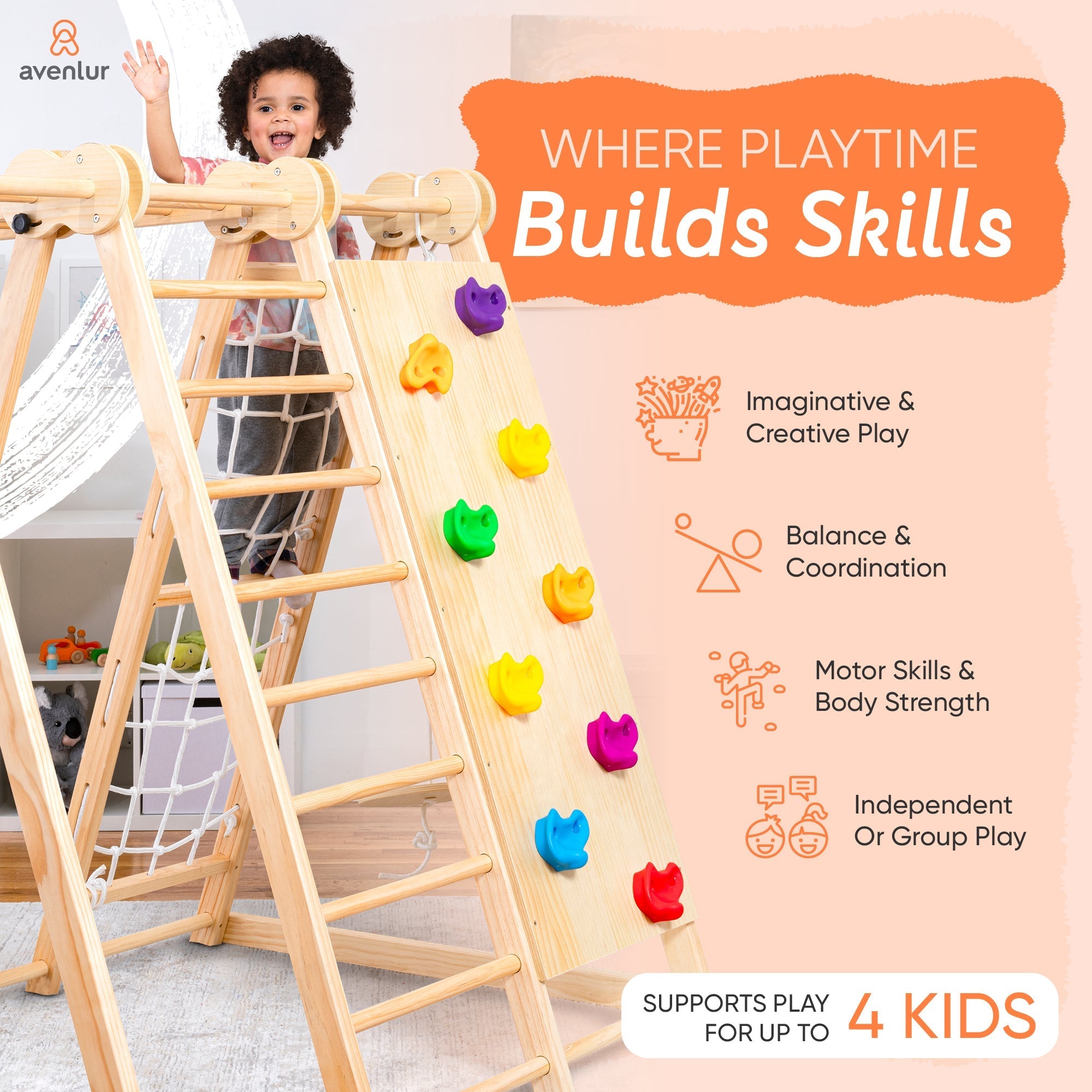 Chestnut | Foldable Jungle Gym