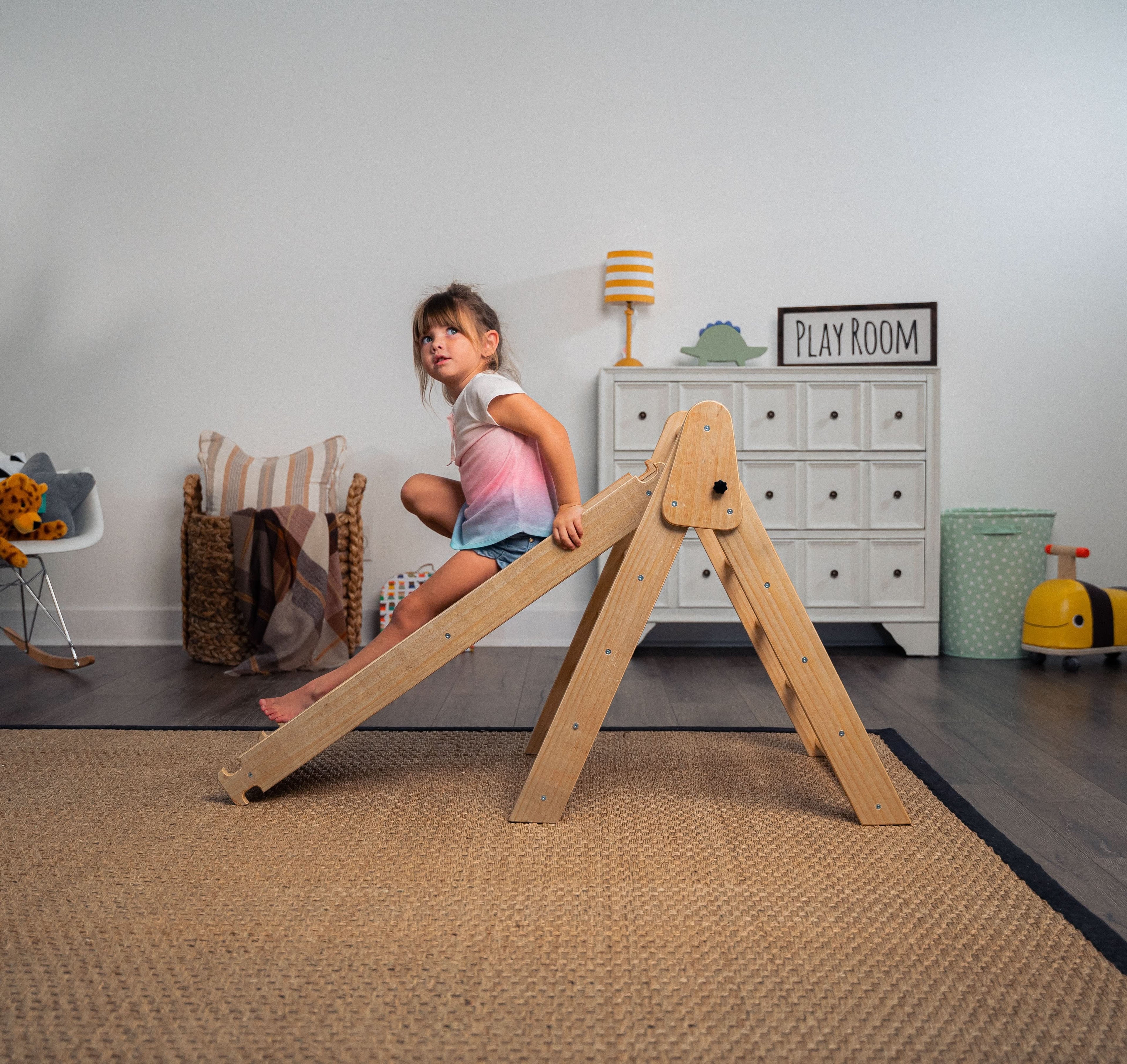 Hazel | Pikler Triangle, Slide & Rocker Set - Natural