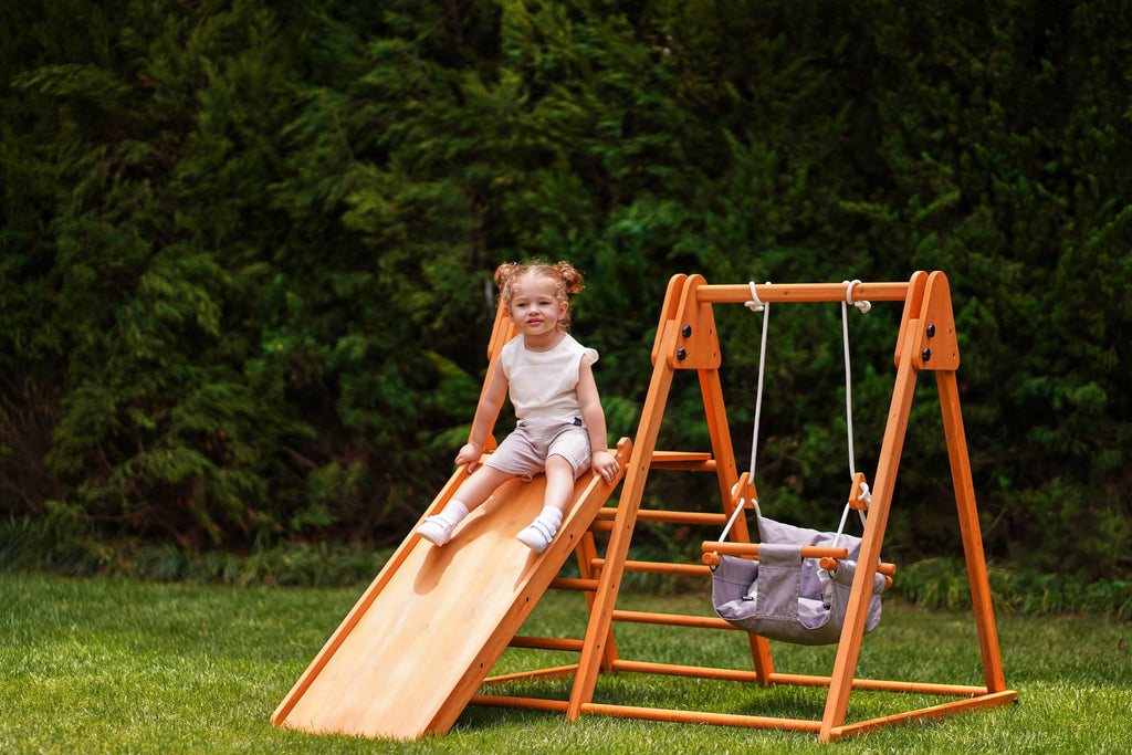 Juniper Folding Indoor & Outdoor Playset | Wooden Climber for Toddlers