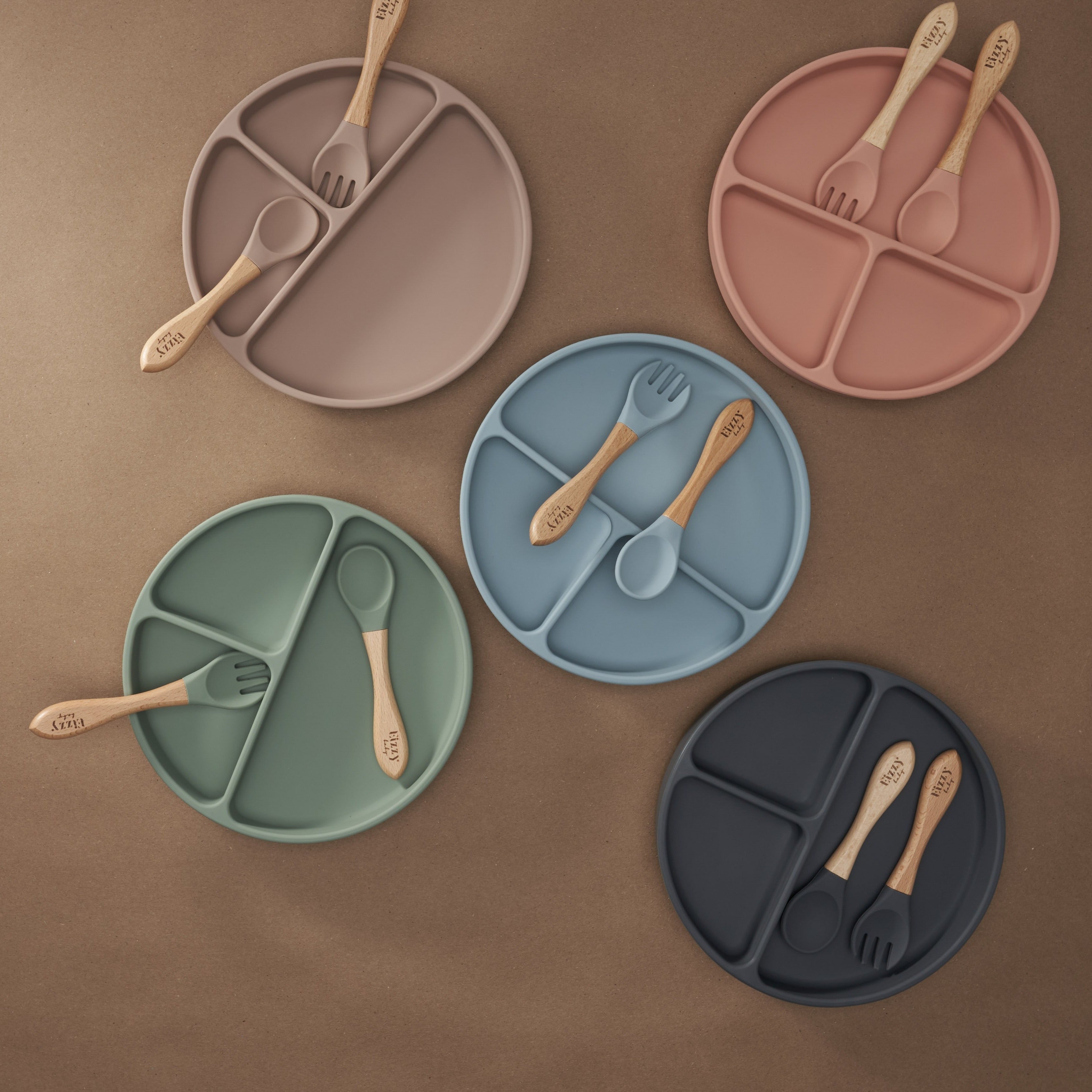 Bamboo Spoon and Fork Set (Muted Pink)