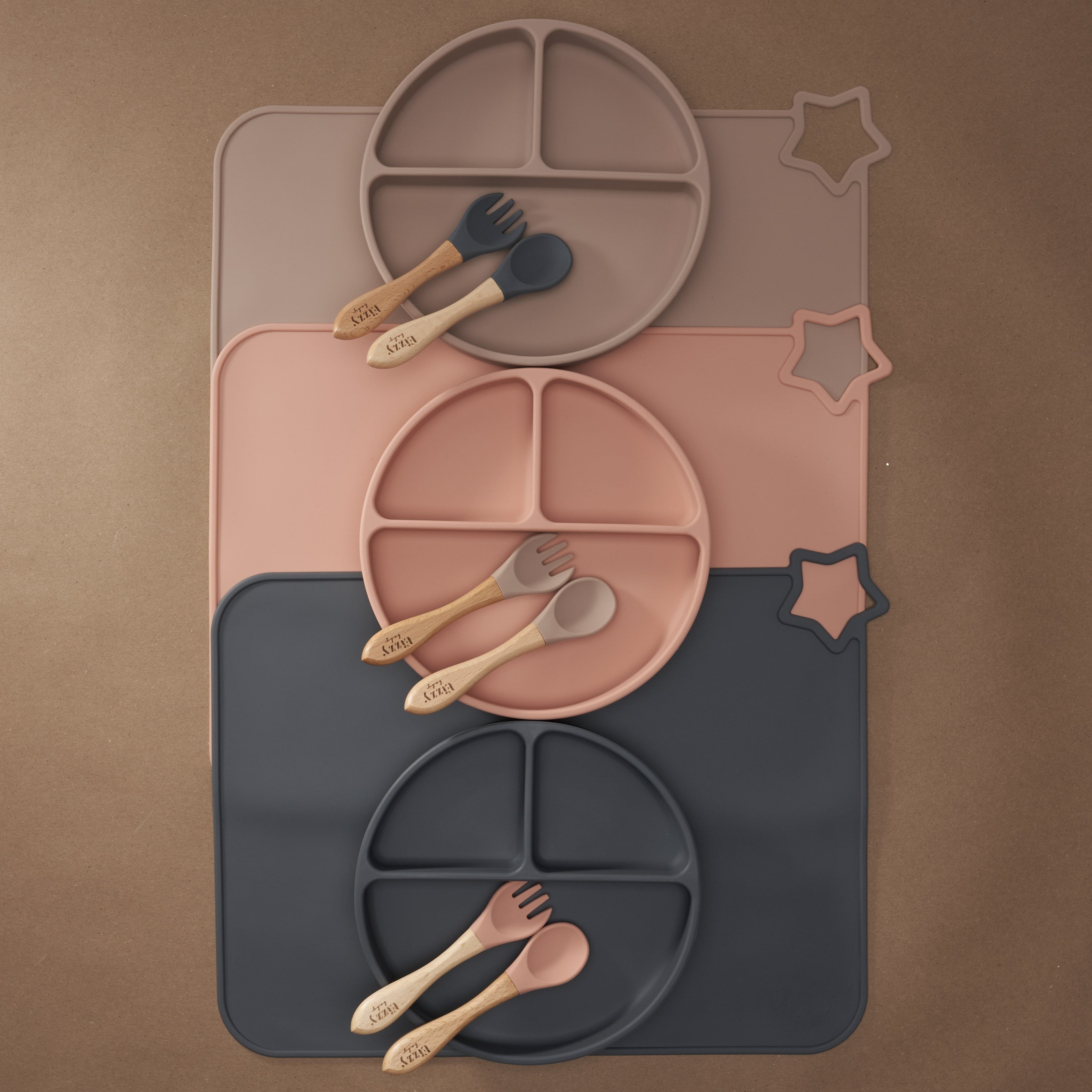 Bamboo Spoon and Fork Set (Taupe)