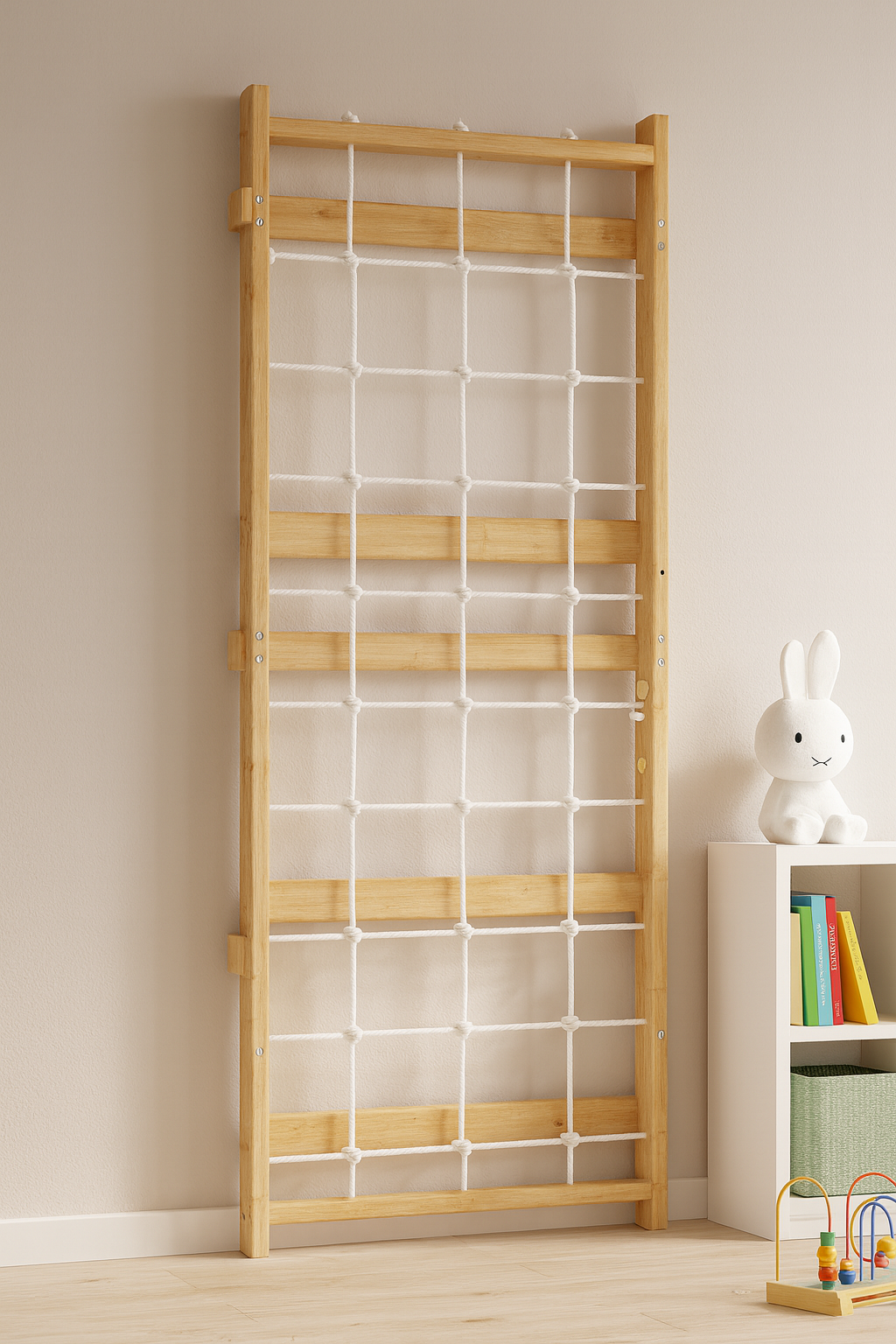 Add-On Rope Wall Panel for 95" Modular Walnut