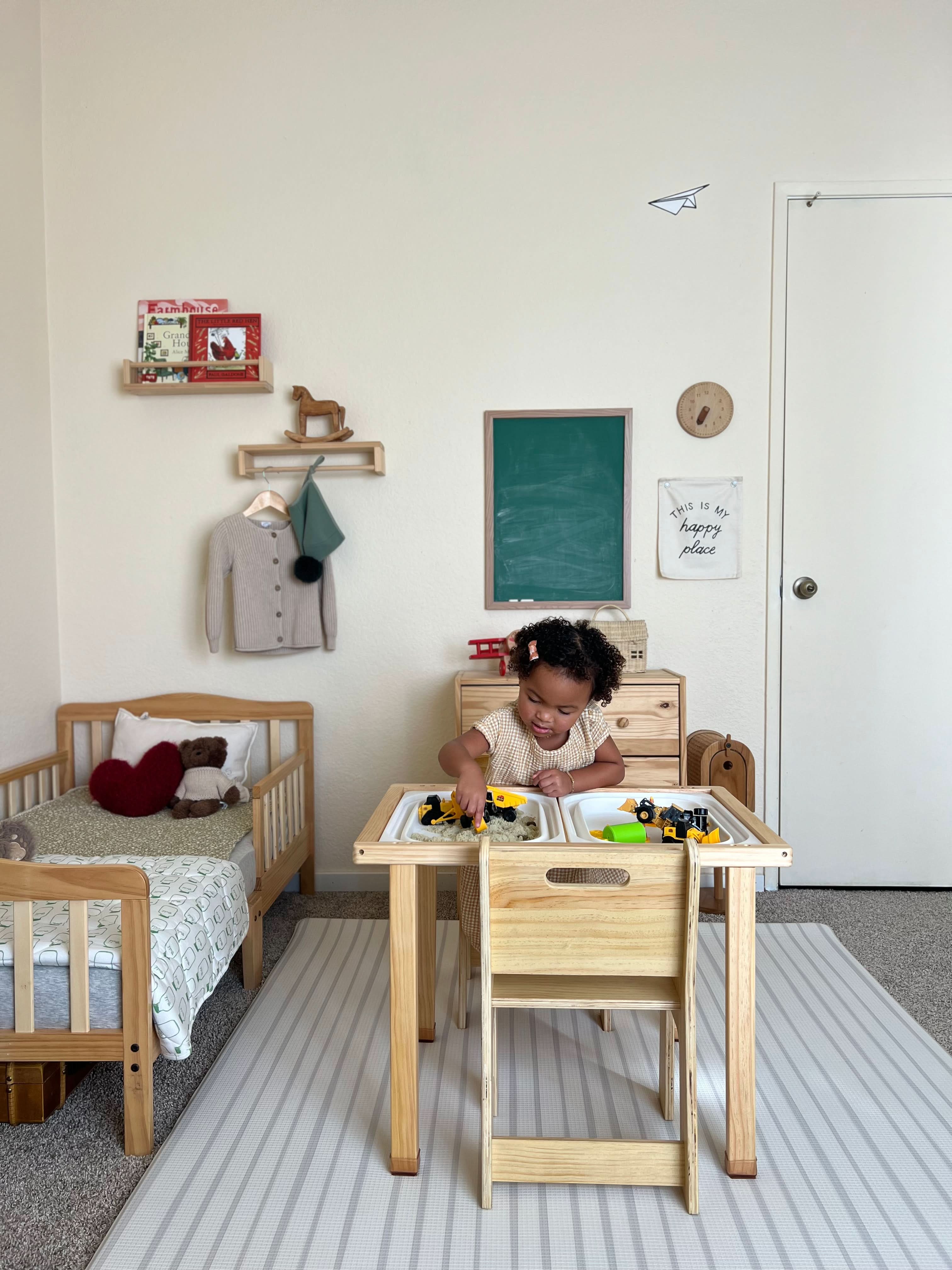 Cordia Wooden Kids Activity Table & Chair Set – Montessori-Inspired Desk for Play & Learning