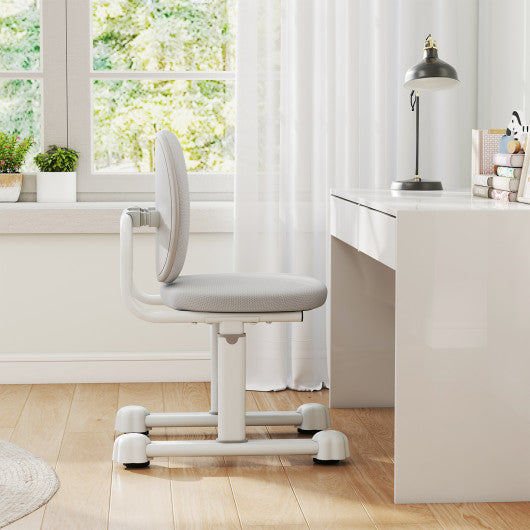 Kids Desk Chair Children Study Chair with Double Back Support and Adjustable Height-Gray