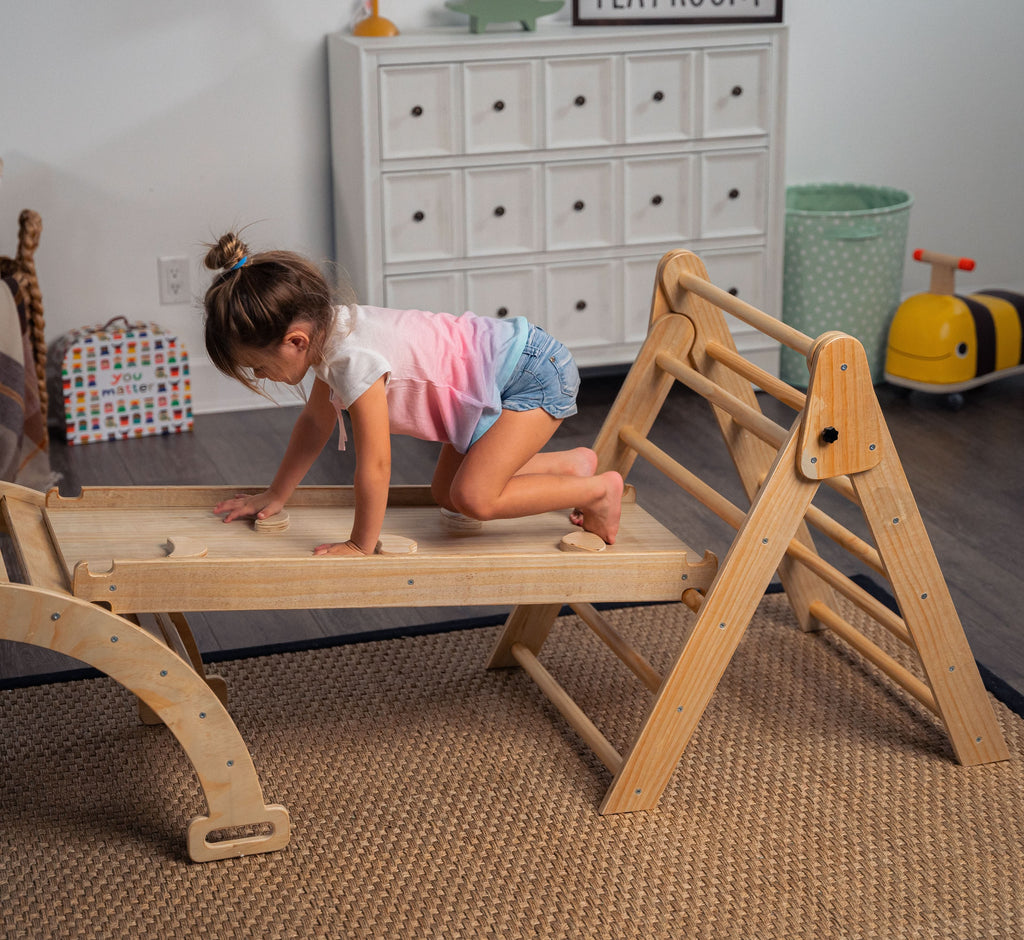 Hazel | Pikler Triangle, Slide & Rocker Set - Natural