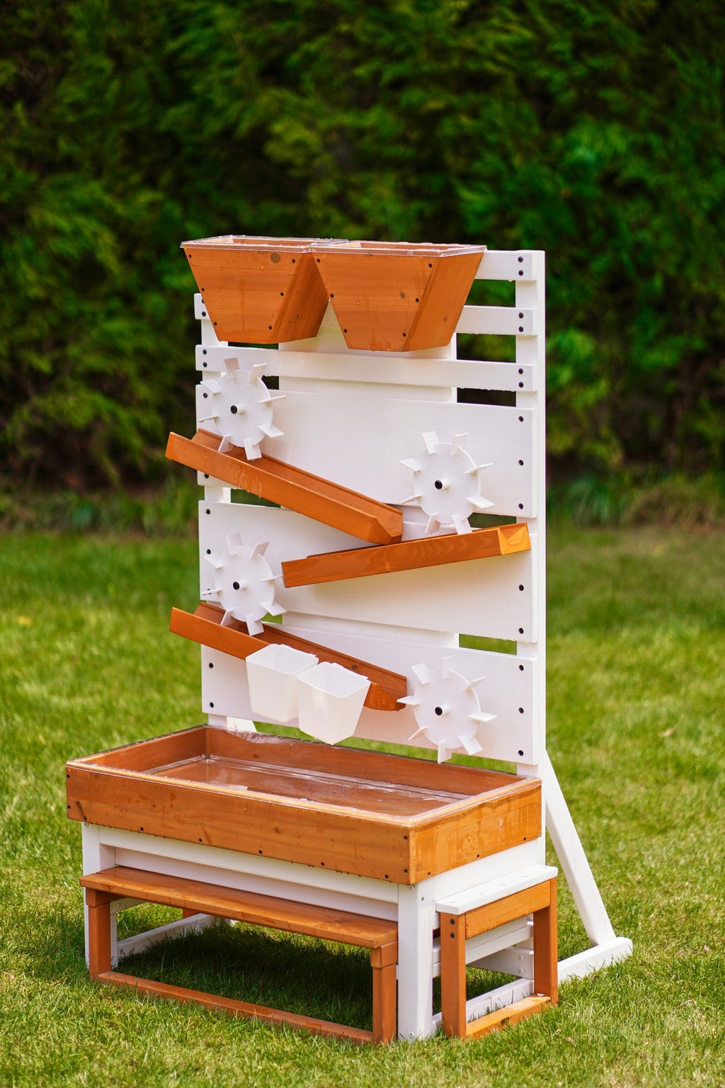 Avenlur Large Wooden Water Table – Multi-Level Sensory Play Station