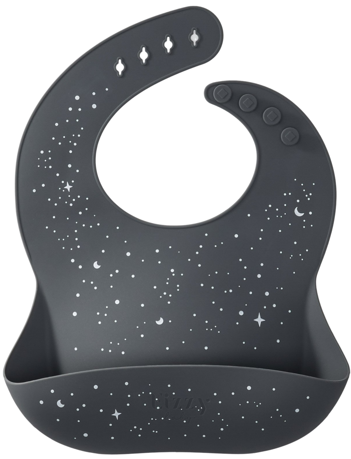 Baby Silicone Bib (Magical Dark Grey)