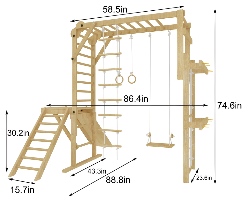 Grove | Foldable Jungle Gym - Wall Mounted - Natural