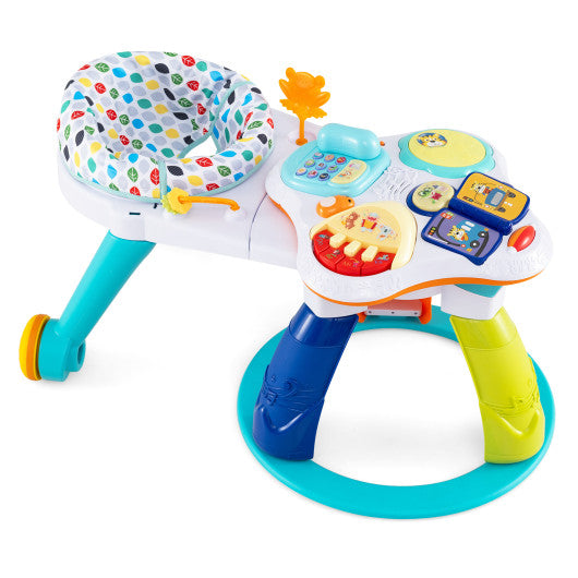 3 in 1 Baby Stationary Activity Center with Educational and Music Function Tabletop-White